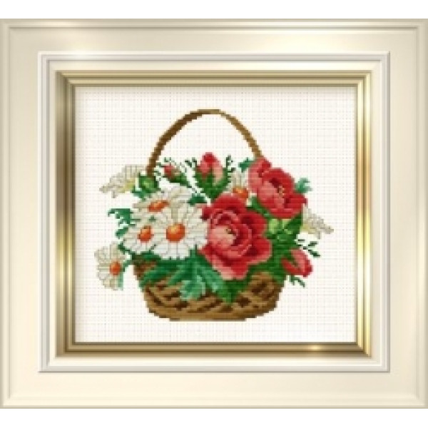 Counted Cross Stitch Charts -  Daisy Basket